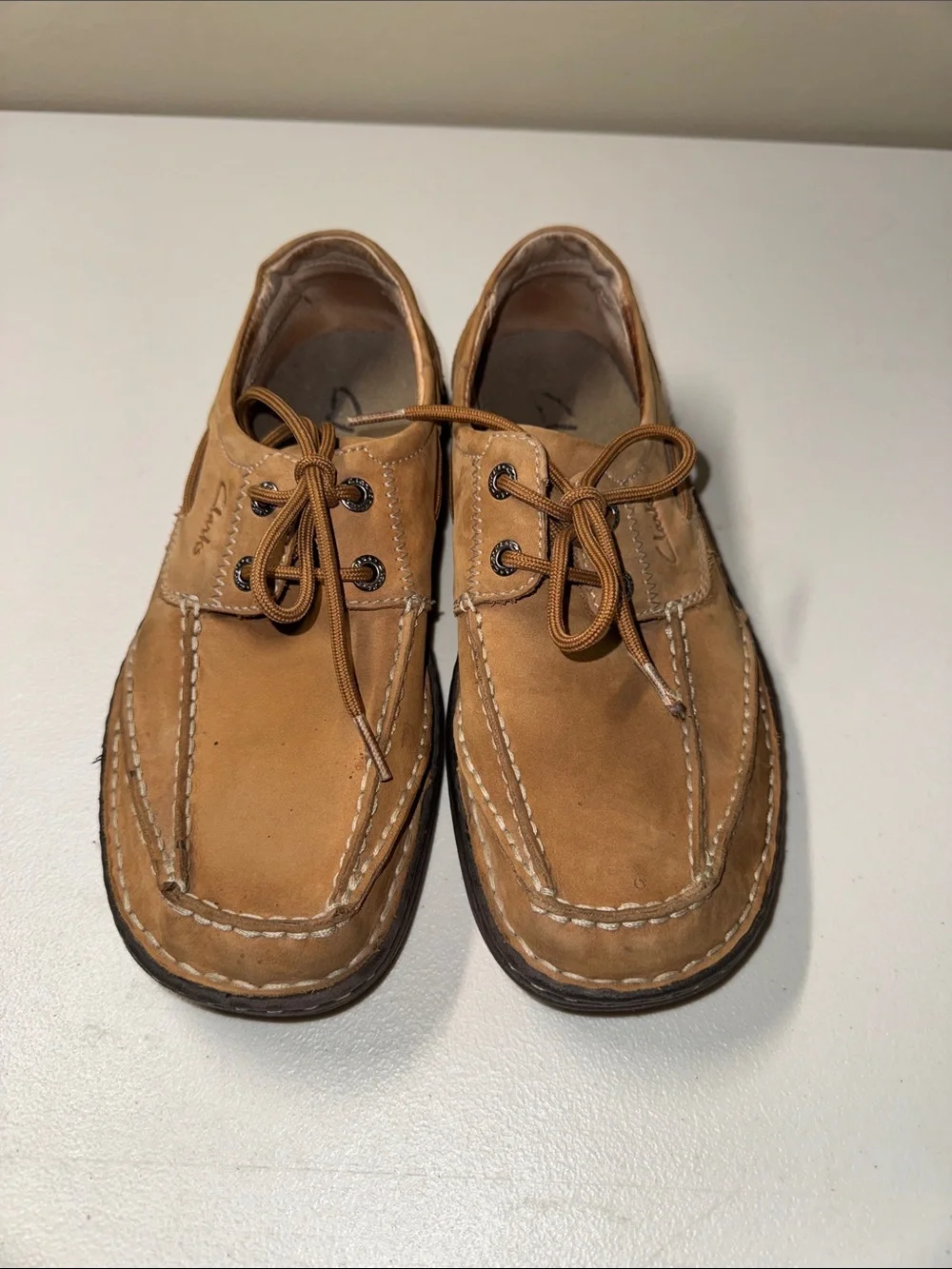Clarks Men’s Tan/Brown Leather Boat Shoes
